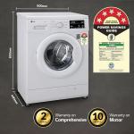 LG 7 Kg, 5 Star, Direct Drive Technology, Steam Wash, 6 Motion DD, Smart Diagnosis, Fully-Automatic Front Load Washing Machine (FHM1207SDW, Allergy Care, In-Built Heater, Touch Panel, White)