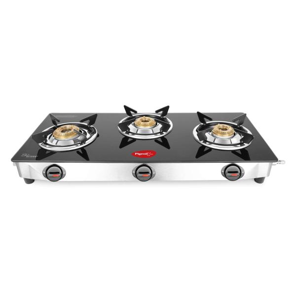 PIGEON AYUSH 3Br GLASSTOP STOVE