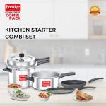 PRESTIGE KITCHEN STARTER COMBI PACK 3L SS COOKER& SSKADAI