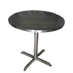 S STEEL ROUND DINNING TABLE DOUBLE PIPE