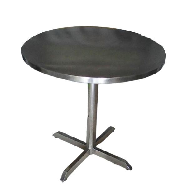 S STEEL ROUND DINNING TABLE DOUBLE PIPE
